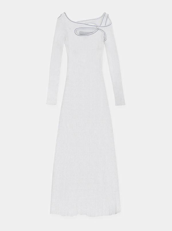 Score Knit Maxi Dress White-René Scheibenbauer-APOC STORE