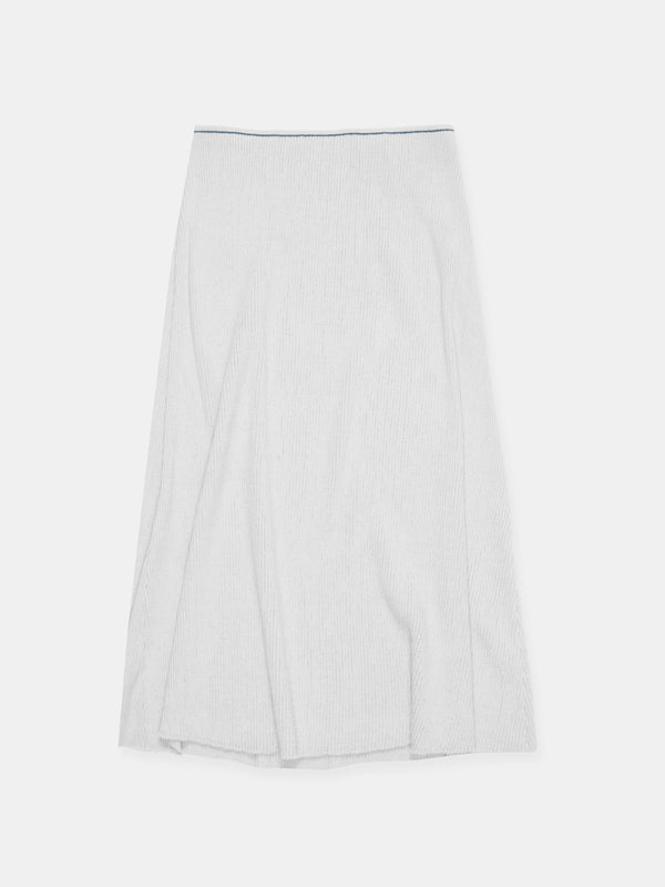 Score Knit Midi Skirt White-René Scheibenbauer-APOC STORE