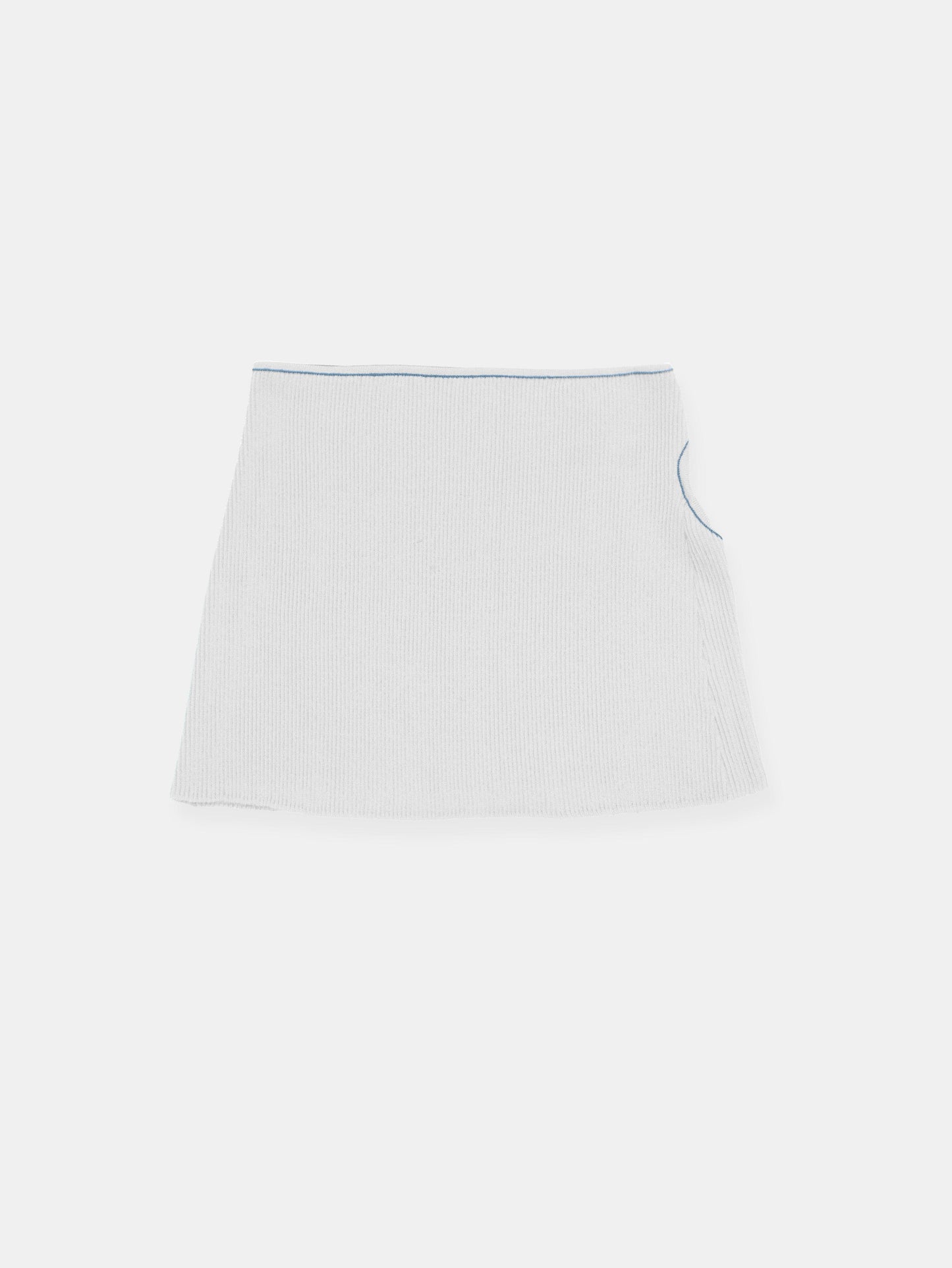 Score Knit Mini Skirt White-René Scheibenbauer-APOC STORE