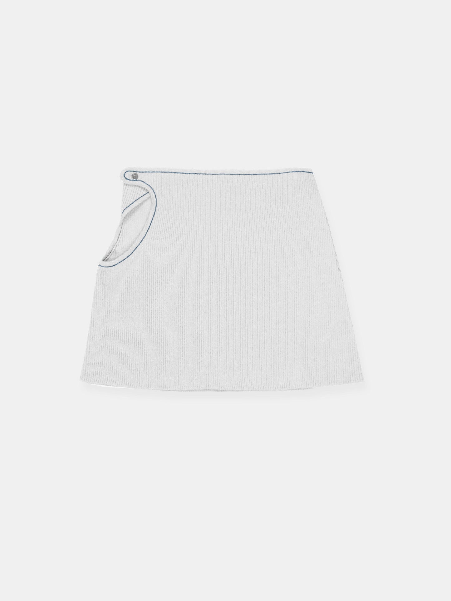 Score Knit Mini Skirt White-René Scheibenbauer-APOC STORE