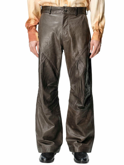 Leather Biker Pants-XIMONLEE-APOC STORE