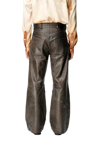 Leather Biker Pants-XIMONLEE-APOC STORE