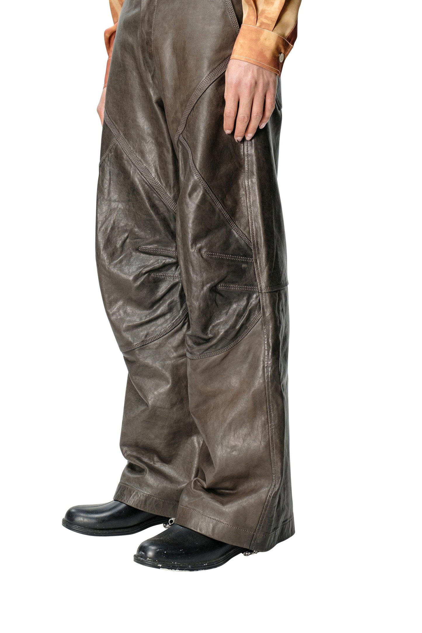 Leather Biker Pants-XIMONLEE-APOC STORE