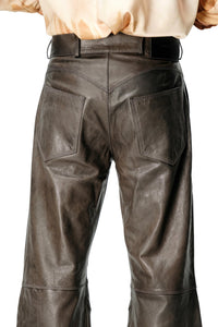 Leather Biker Pants-XIMONLEE-APOC STORE