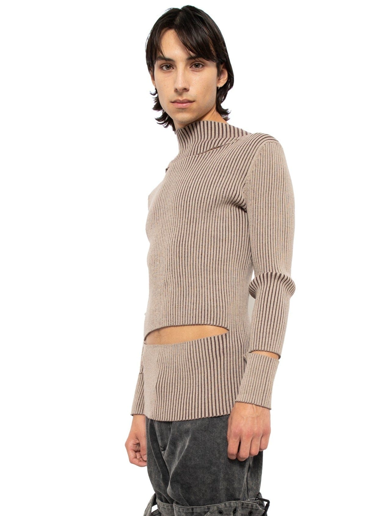 Cut Out Rib Knit-XIMONLEE-APOC STORE