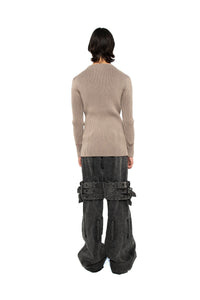 Cut Out Rib Knit-XIMONLEE-APOC STORE