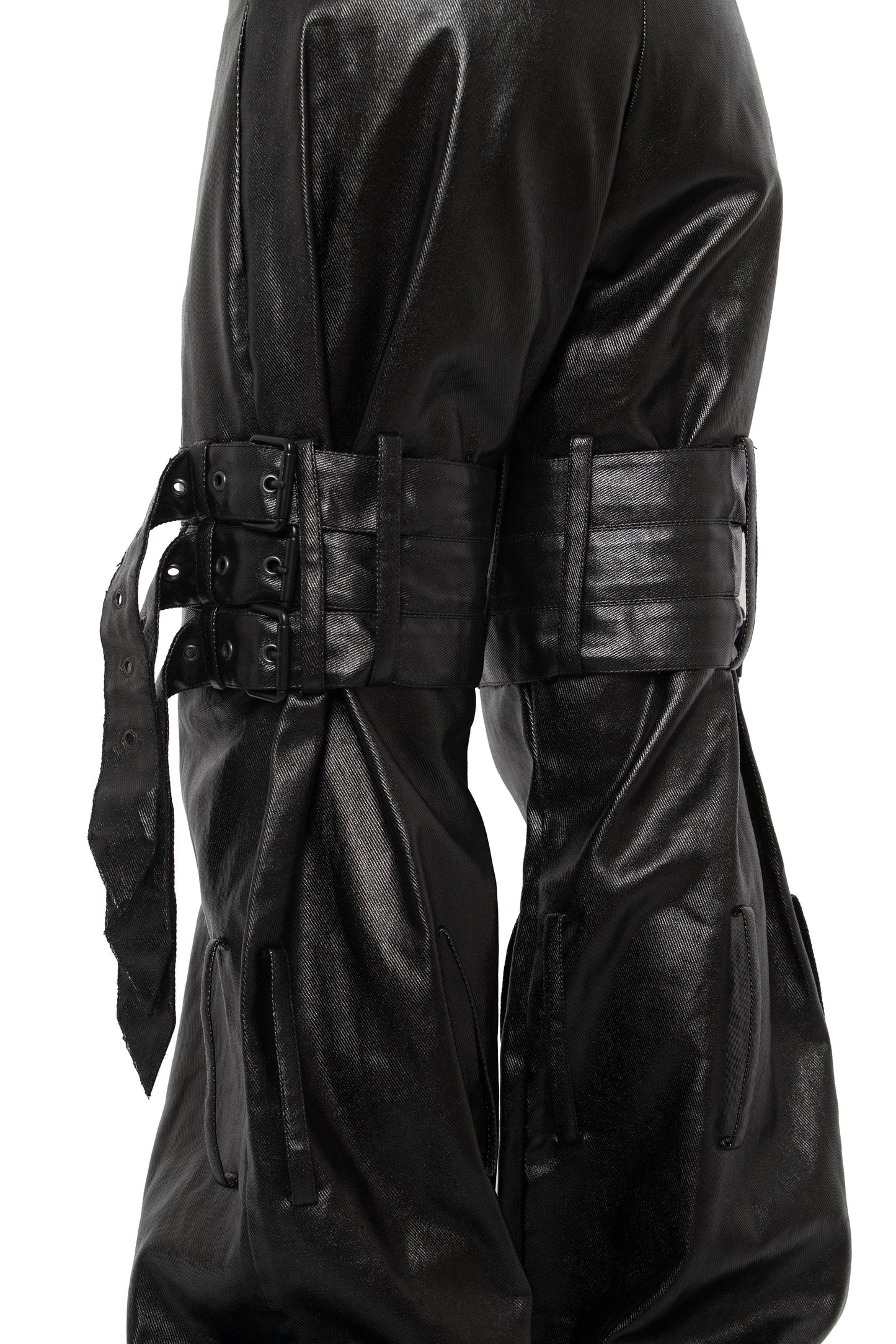 PU Belted Combat Pants-XIMONLEE-APOC STORE