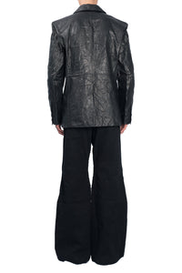Sculptured Leather Blazer-XIMONLEE-APOC STORE
