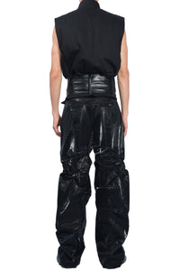 Tripple Belted High Neck Vest-XIMONLEE-APOC STORE