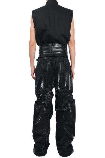 Tripple Belted High Neck Vest-XIMONLEE-APOC STORE