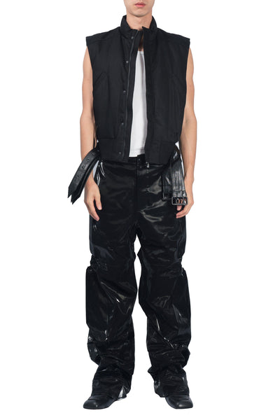 Tripple Belted High Neck Vest-XIMONLEE-APOC STORE
