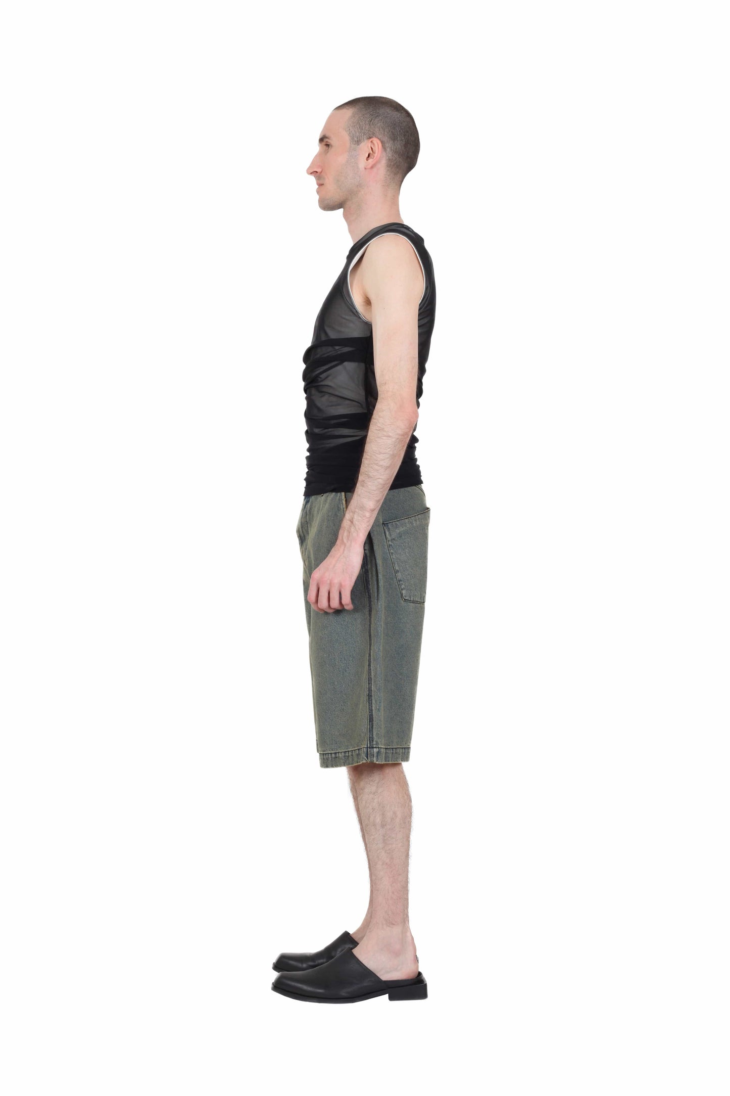 Creased Layered Muscle Tank-XIMONLEE-APOC STORE