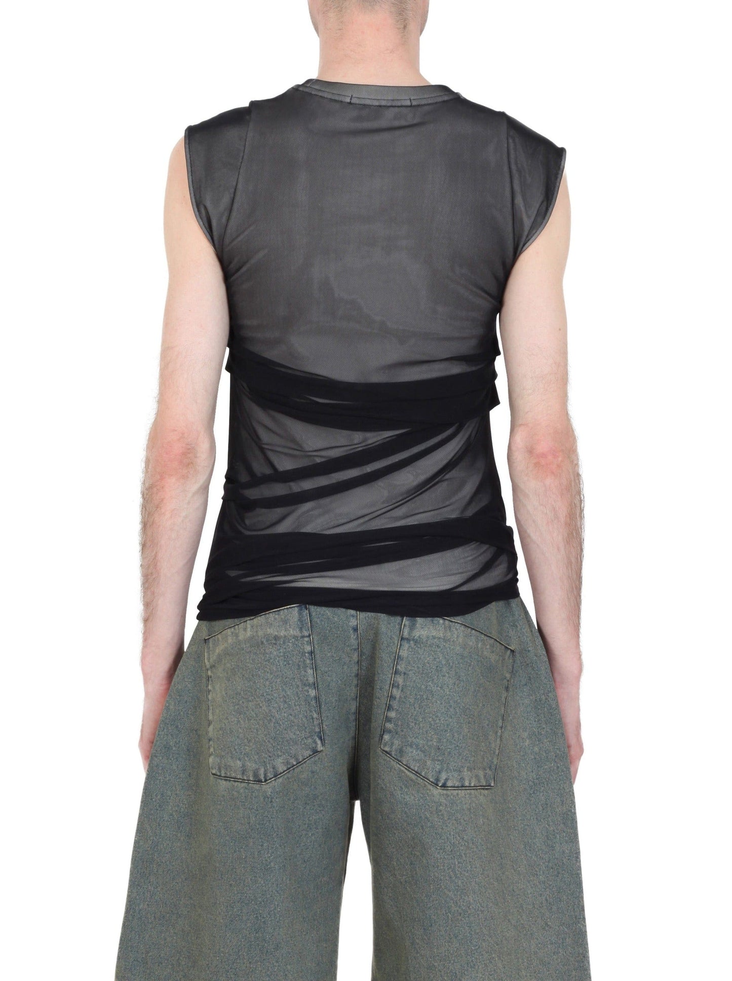 Creased Layered Muscle Tank-XIMONLEE-APOC STORE