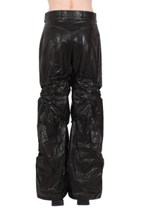 Creased Leather Pants-XIMONLEE-APOC STORE