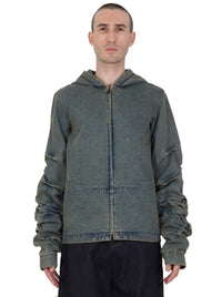 Creased Zip Hoodie-XIMONLEE-APOC STORE
