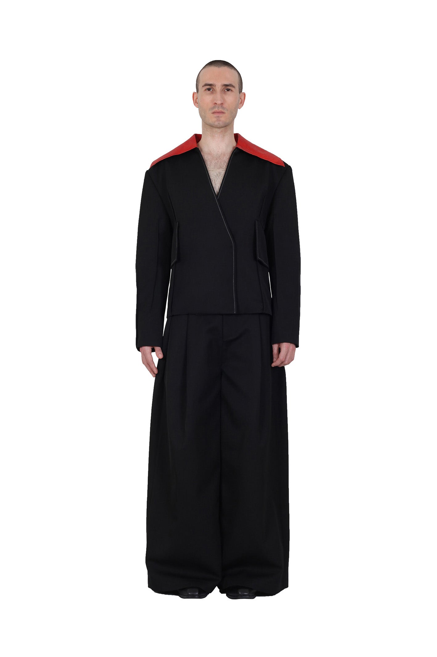 Leather Lapel Jacket-XIMONLEE-APOC STORE