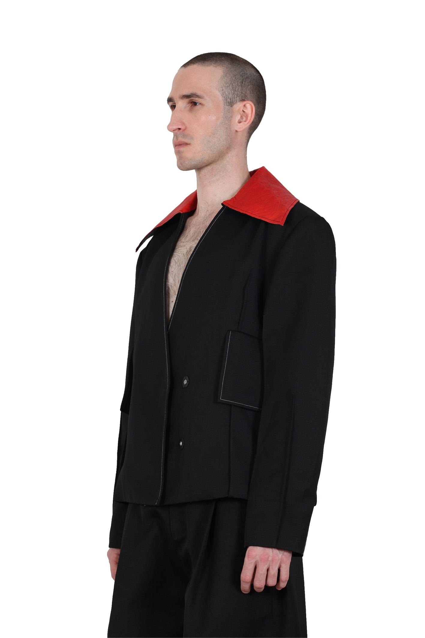 Leather Lapel Jacket-XIMONLEE-APOC STORE