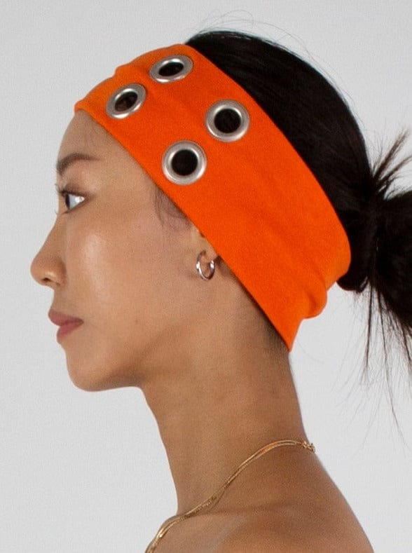EYELET HAIRBAND ORANGE-Nibgnus-APOC STORE