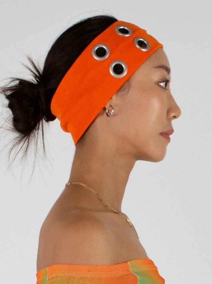 EYELET HAIRBAND ORANGE-Nibgnus-APOC STORE