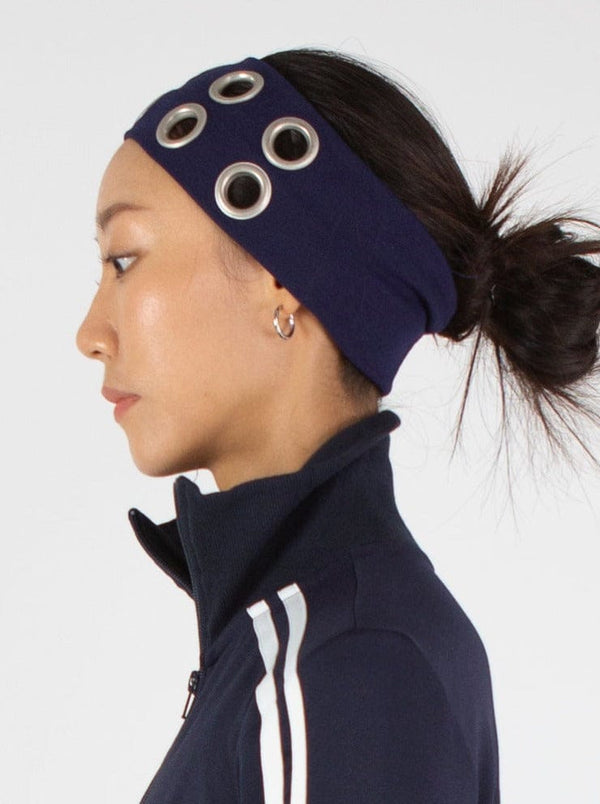 EYELET HAIRBAND NAVY-Nibgnus-APOC STORE