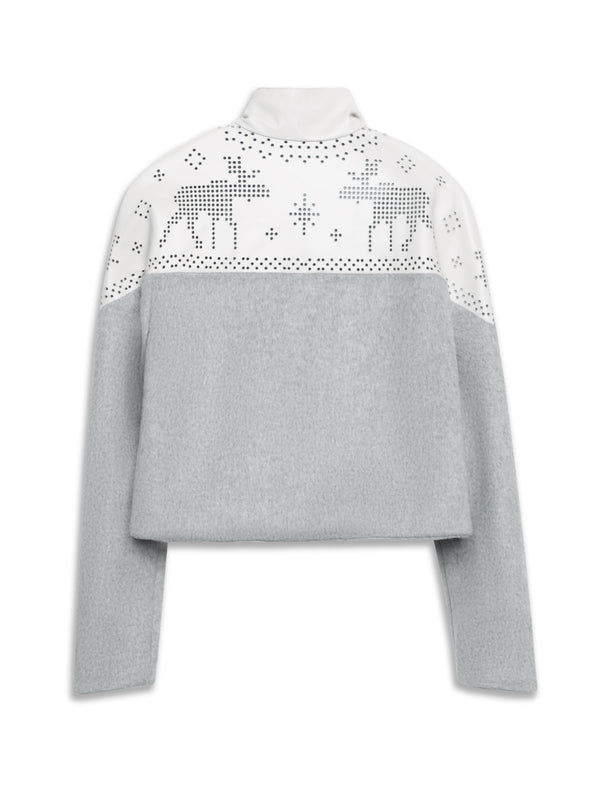 chöke Nordic Leather Jacket in Grey-chöke-APOC STORE