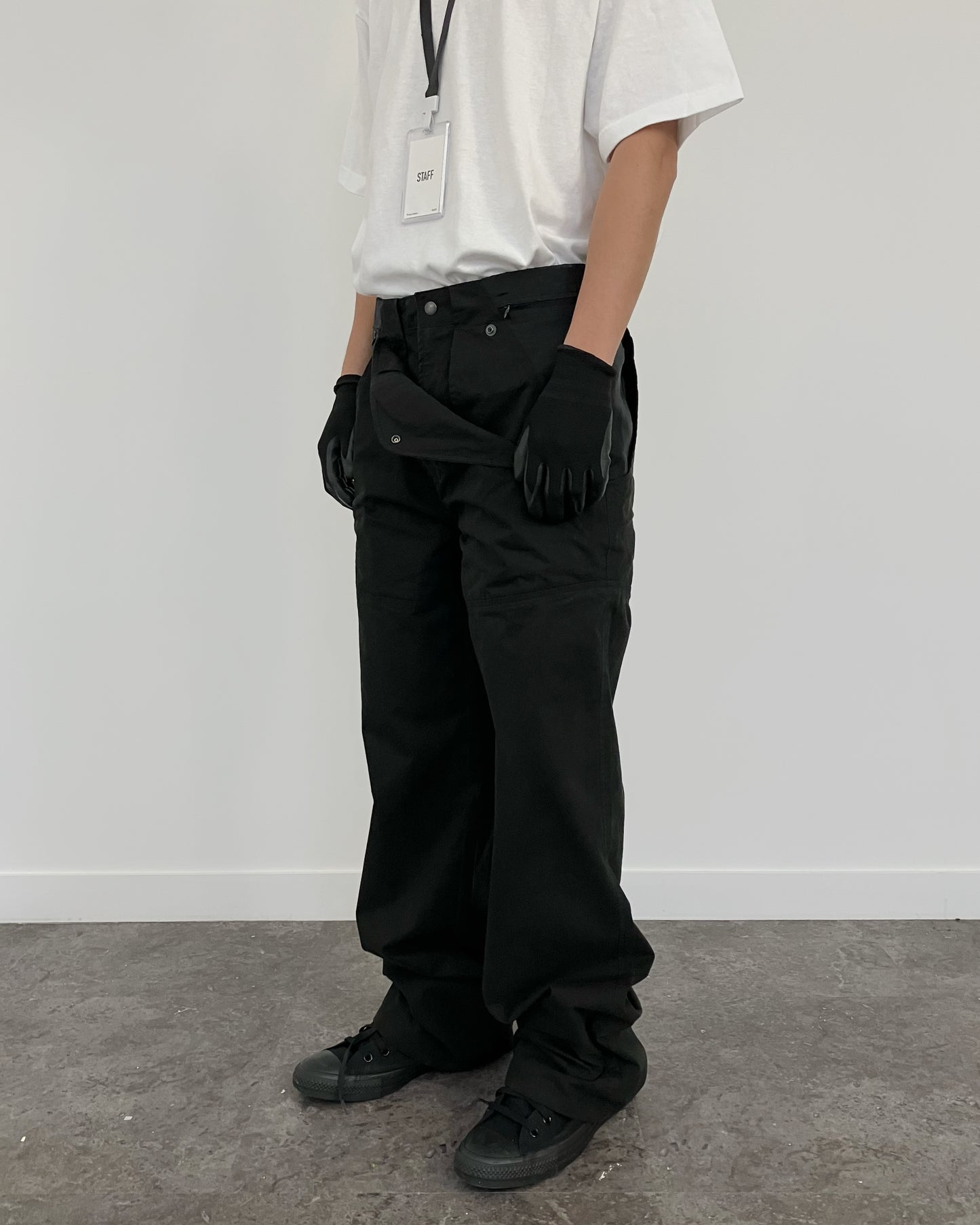 UTILITY ORGANZA POCKET PANTS BLACK-EGNARTS-APOC STORE