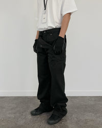 UTILITY ORGANZA POCKET PANTS BLACK-EGNARTS-APOC STORE