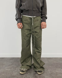 EXTENDED ZIP FLARE PANTS KHAKI-EGNARTS-APOC STORE