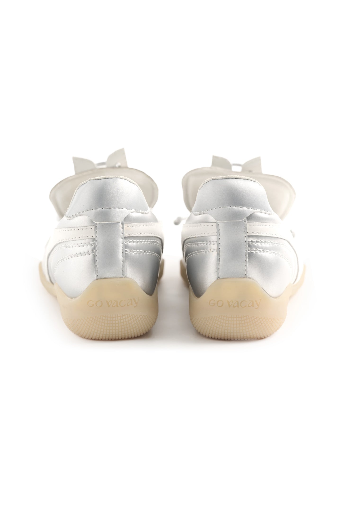 GO VACAY Tennis Ballerina Flats Silver-EMPTY BEHAVIOR-APOC STORE