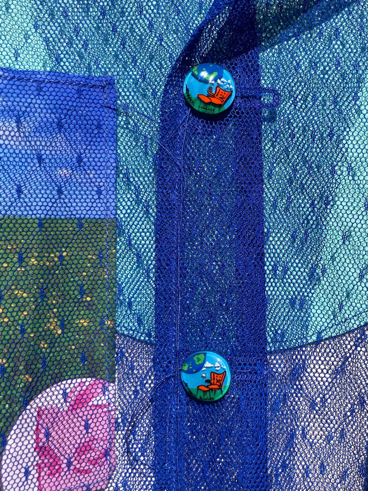 Blue Tulle Collage Shirt-Jetpack Hom(m)e-APOC STORE