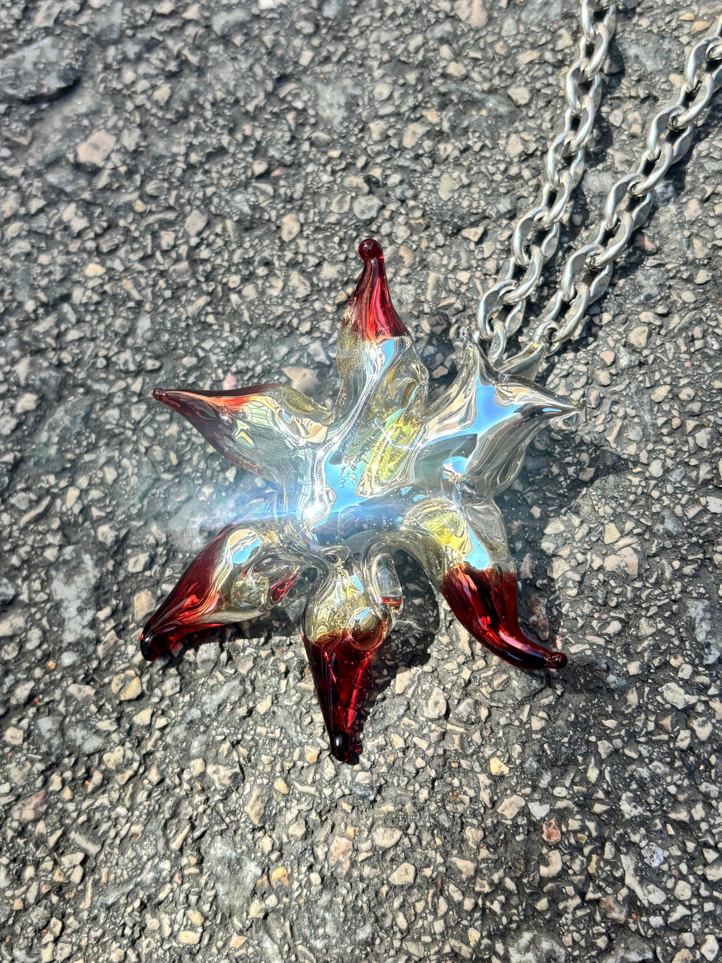 KA’AGUY_111 Glass Silver Necklace-Pia Glassworks-APOC STORE