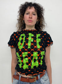 OFF BEAT Bubble Knit Tee-Scar Kennedy-APOC STORE