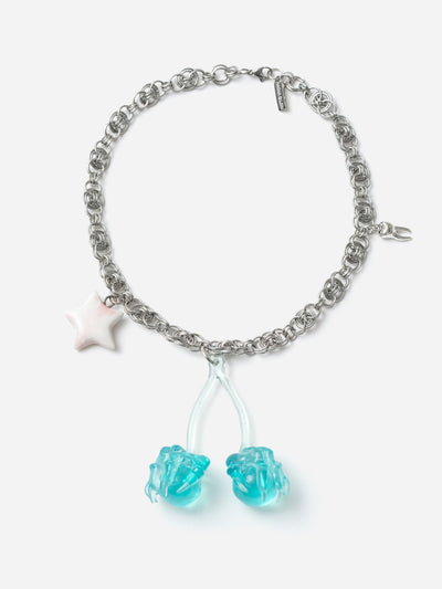 Blue Cherry Necklace-Naomi Gilon-APOC STORE