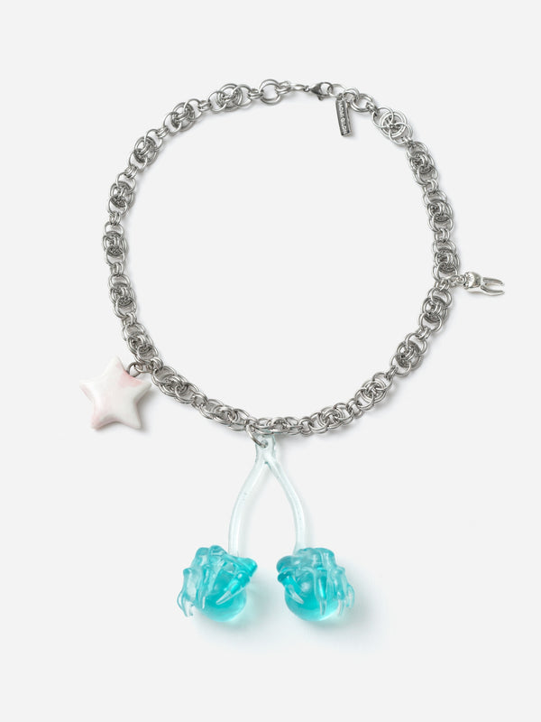Blue Cherry Necklace-Naomi Gilon-APOC STORE