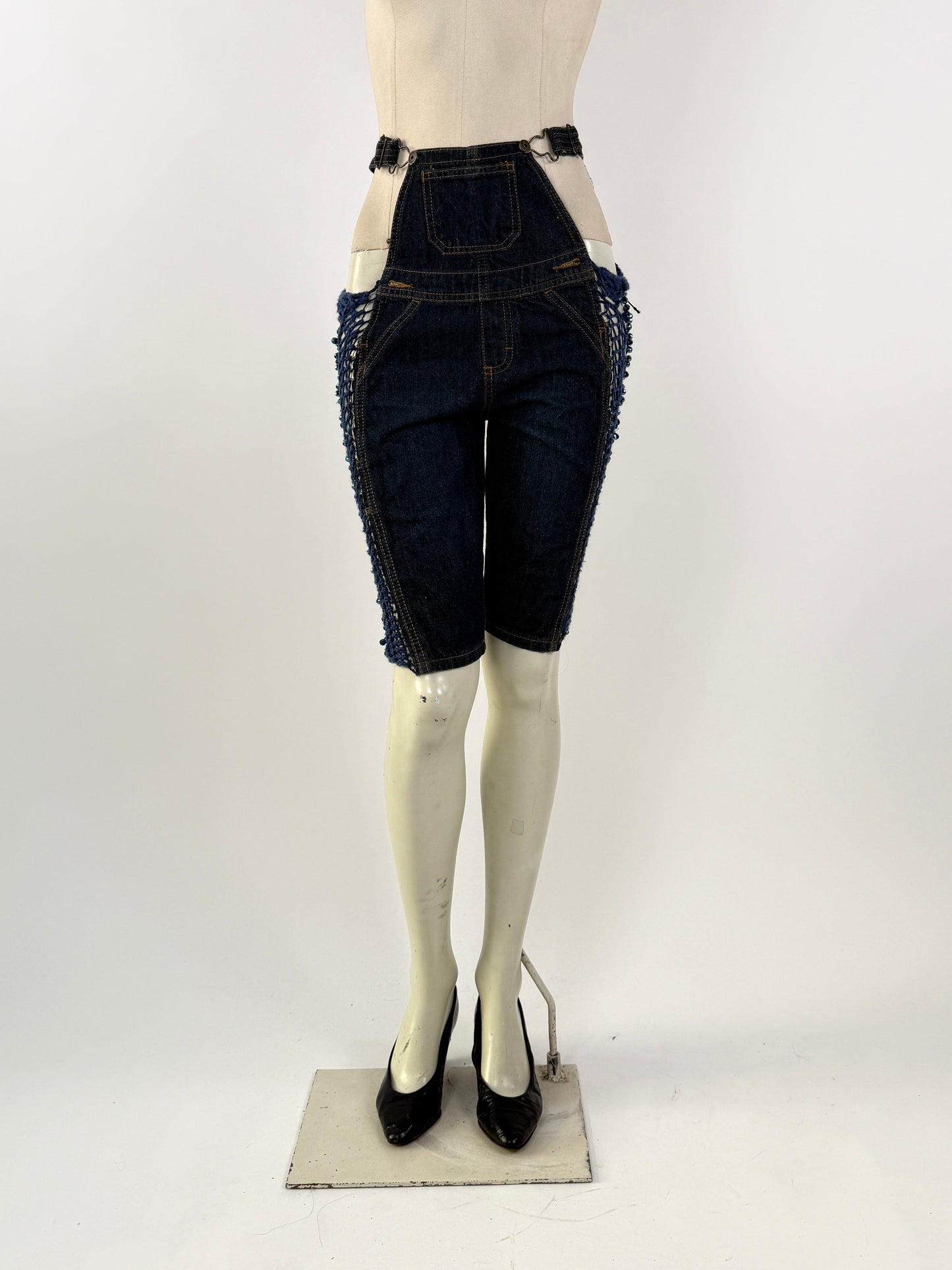 Mini Overall Denim Shorts-Lou de Bètoly-APOC STORE