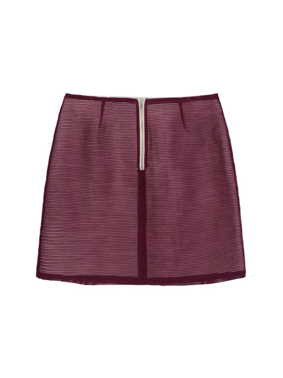 Stripe Shade Skirt Purple-mesh blanca-APOC STORE