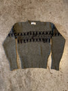 Distressed Fairisle jumper-Lilies of the Valley-APOC STORE