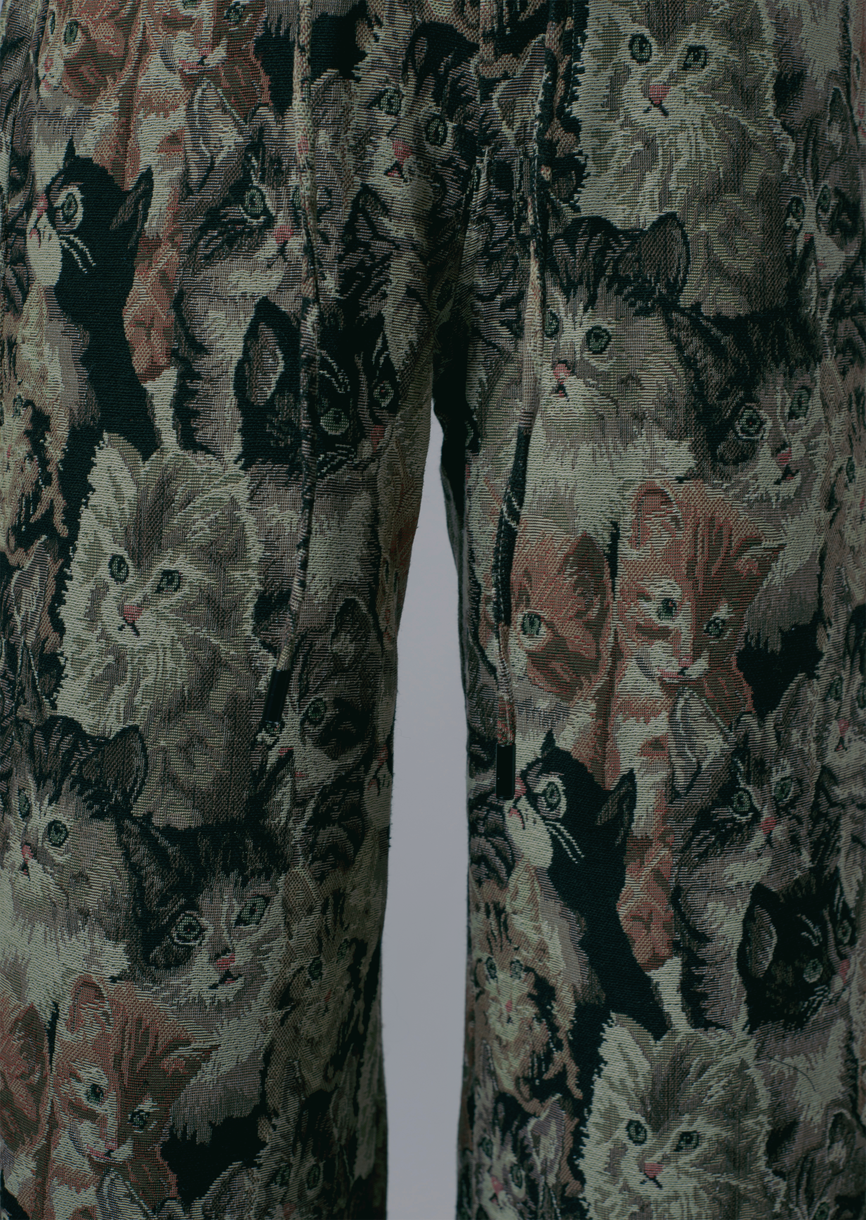 "VINTAGE CATS" DECONSTRUCTED BAGGY JOGGERS-KAWAkEY-APOC STORE