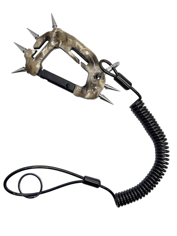 White carabiner keychain 2-CASPER DIY-APOC STORE