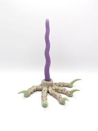 Speckled Cream Paw Candlestick-Naomi Gilon-APOC STORE