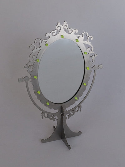 STUDDED VANITY MIRROR - NEONE GREEN-100100-APOC STORE