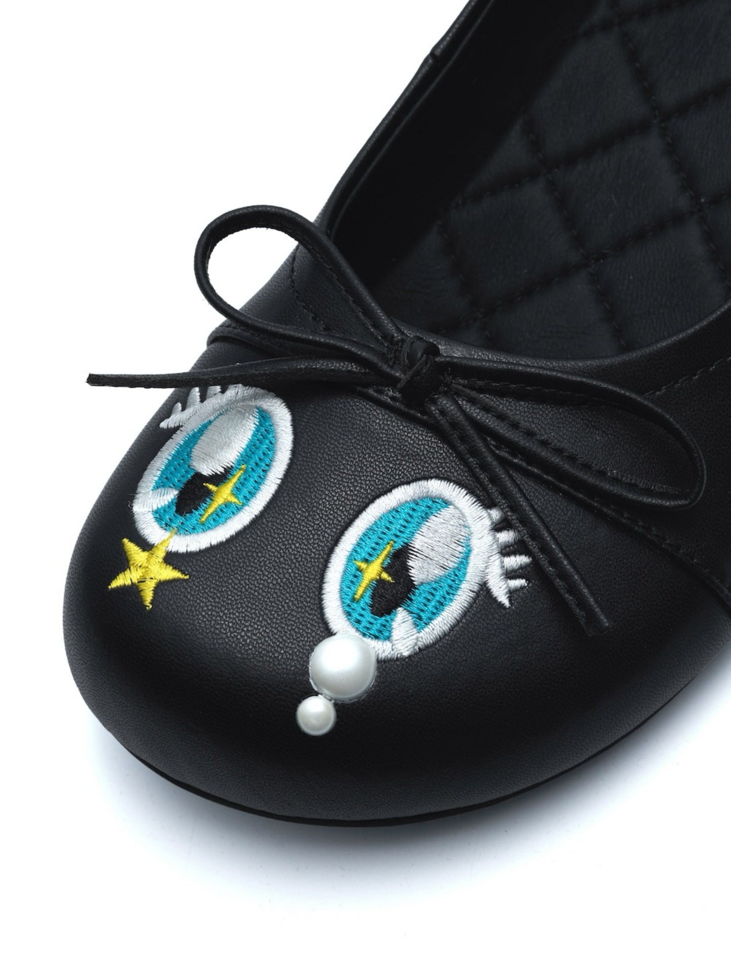 GO VACAY Anime Pearl Tears Flats Black-EMPTY BEHAVIOR-APOC STORE