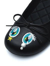 GO VACAY Anime Pearl Tears Flats Black-EMPTY BEHAVIOR-APOC STORE