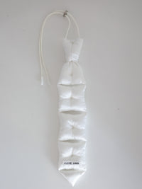 Silk Pillow Necktie Necklace - White-Julye Han-APOC STORE