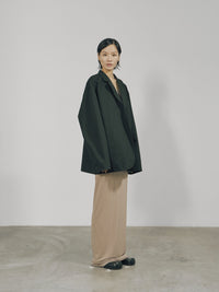 Black Cotton Twill Snap-Front Jacket-arc us arkus-APOC STORE