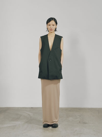 Nude Skinny Maxi Skirt-arc us arkus-APOC STORE