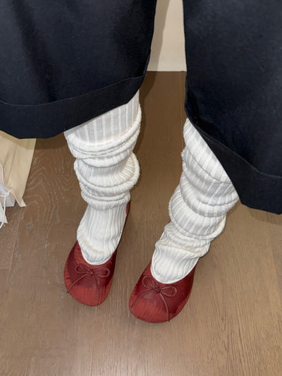 BAGGY BALLET FLATS SCRATCH RED-BHIVE-APOC STORE