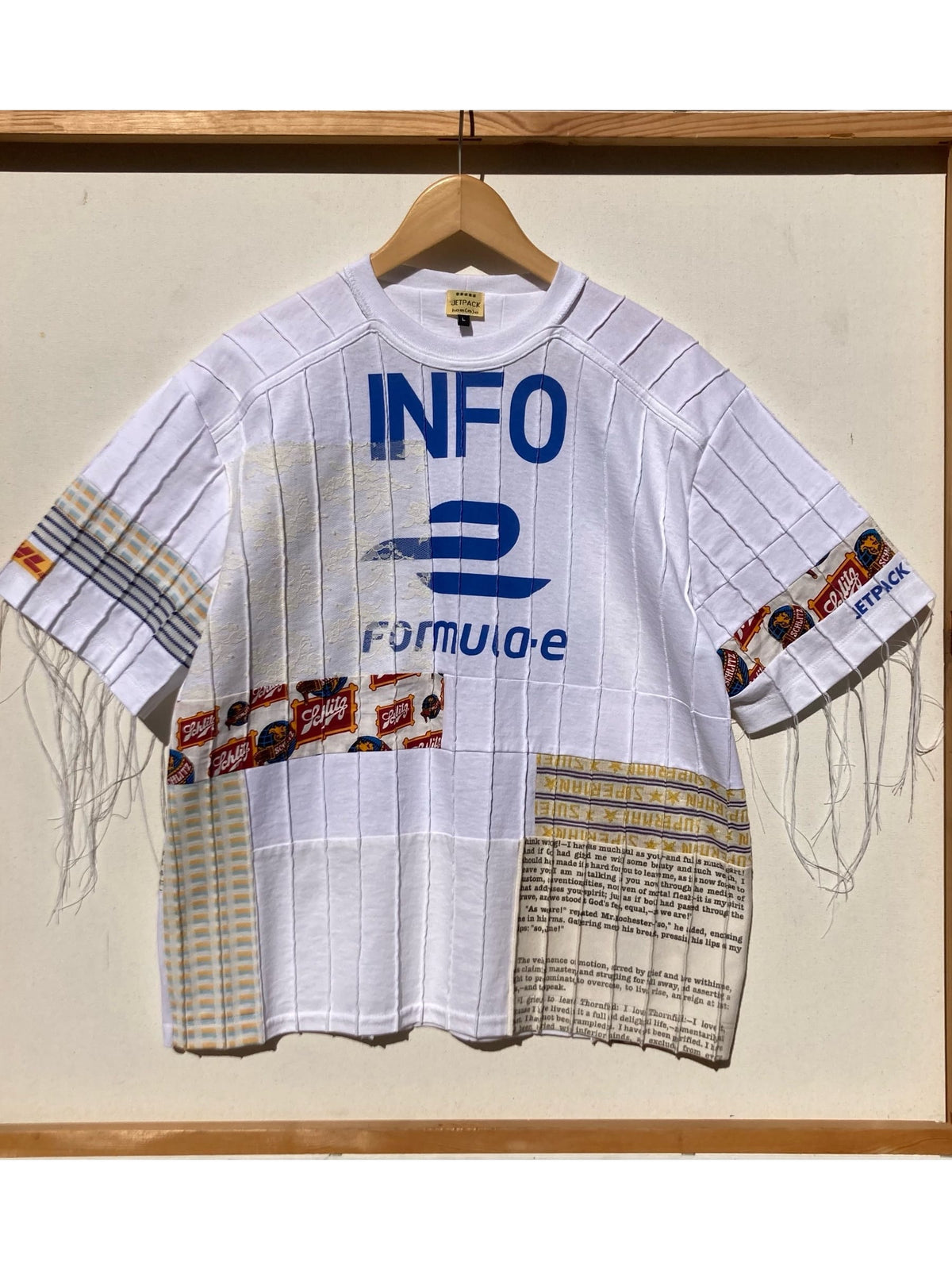 Pin-tuck Patchwork Shirts (White)-Jetpack Hom(m)e-APOC STORE