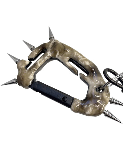 White carabiner keychain 2-CASPER DIY-APOC STORE