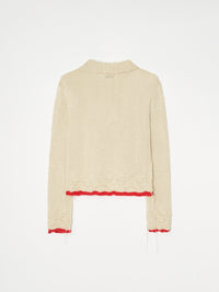 Hand Distressed collar knit001 - Ivory-Taekh-APOC STORE